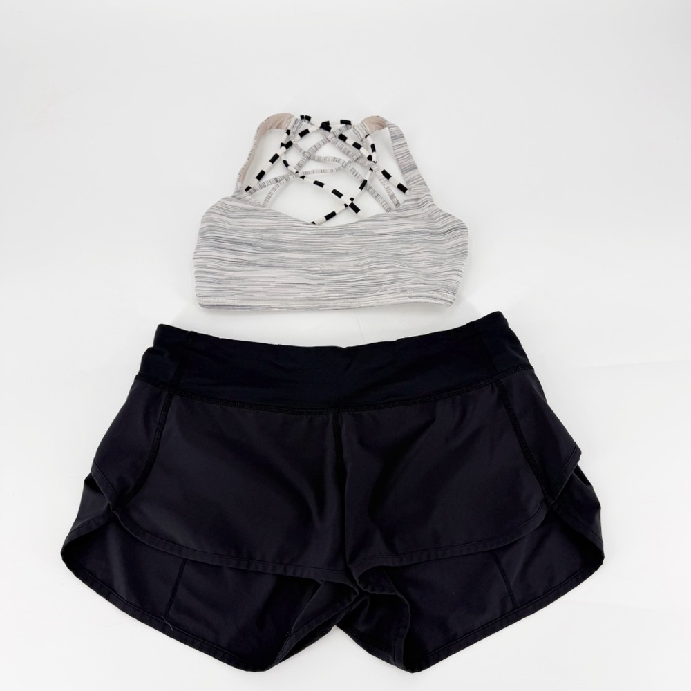 Bundle of 2 Lululemon Size 4 Items Speed Shorts & Bra